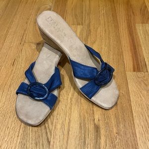 Women Italian heeled sandals Size 10